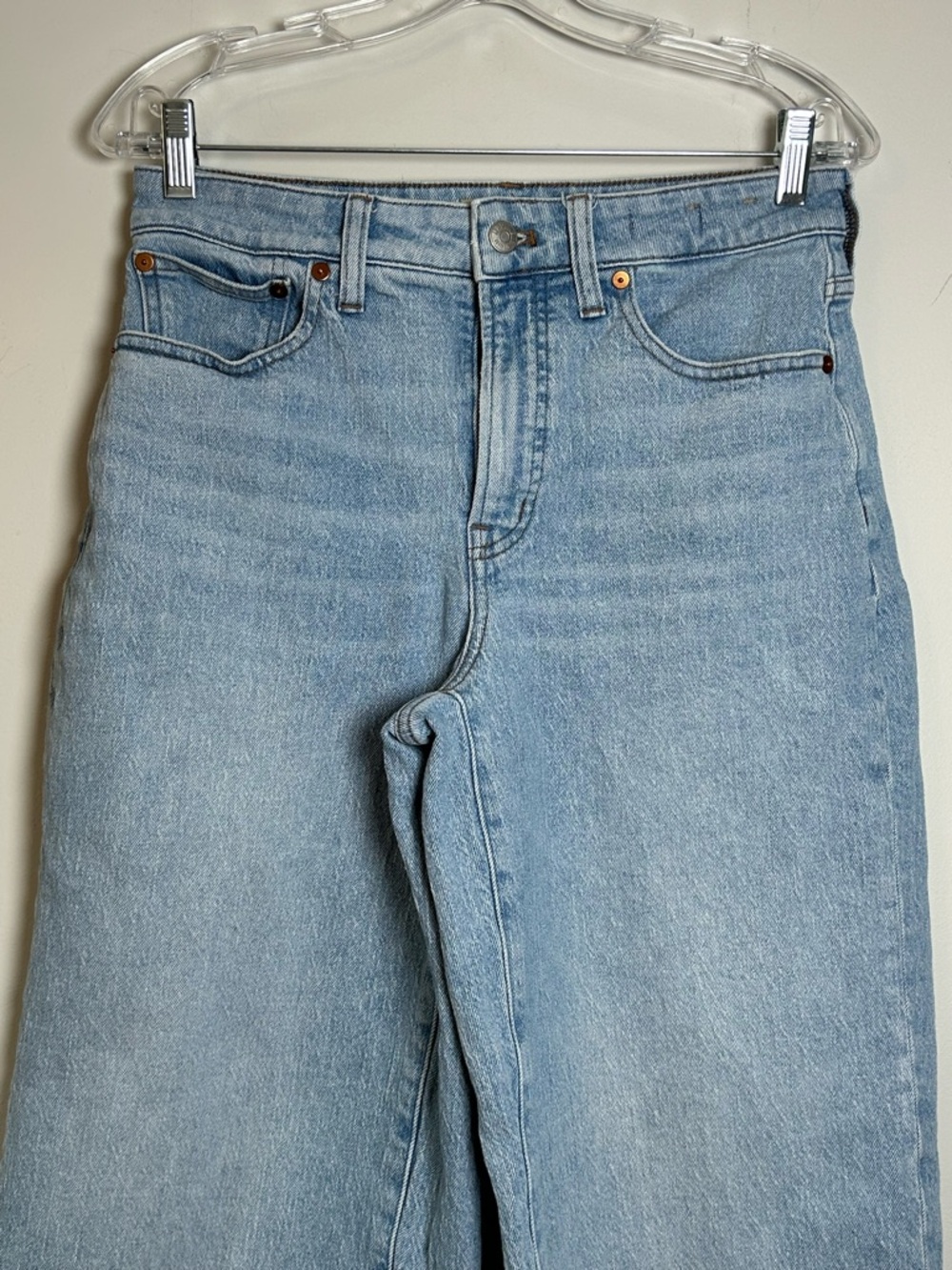 Madewell curvy perfect vintage wide leg crop jeans size 28 light wash high rise - Picture 2 of 13